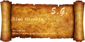 Simó Gizella névjegykártya
